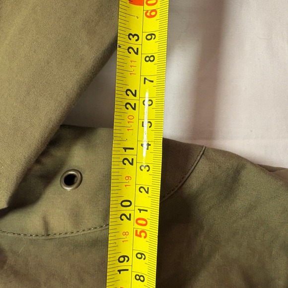 Deus Ex Machina Mens Olive Green Canvas Bomber Jacket Orange Lining Size M - Picture 6 of 7